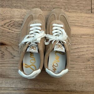 Sam Edelman Tan Suede Sneakers